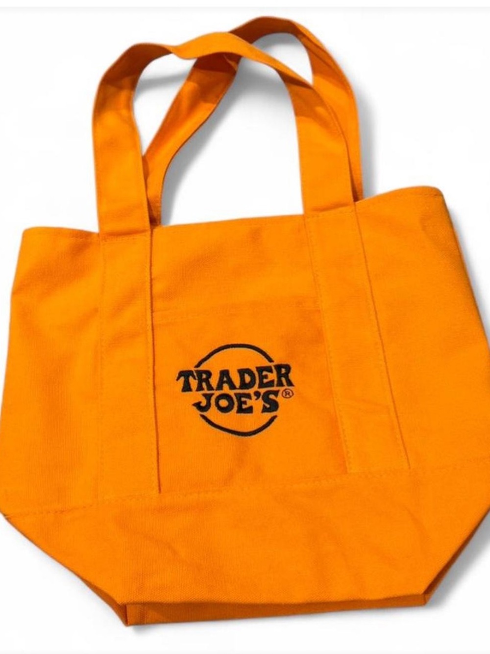 Trader Joes Halloween Mini Tote Canvas Orange - Picture 8 of 8